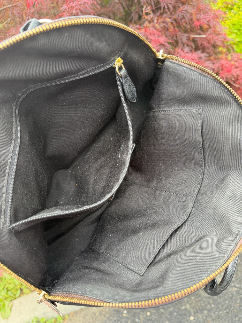 Coach Brown Signature Dome Satchel with Black Trim and Gold Accent - Picture 8 of 9